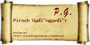 Pirsch Gyöngyvér névjegykártya